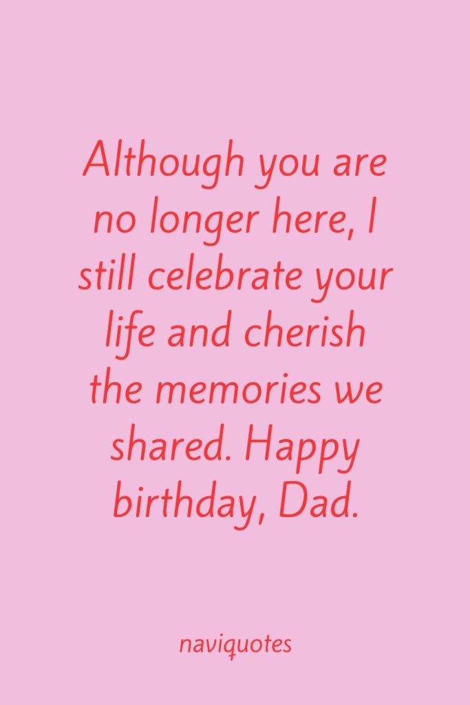 Birthday wishes for dad in heaven