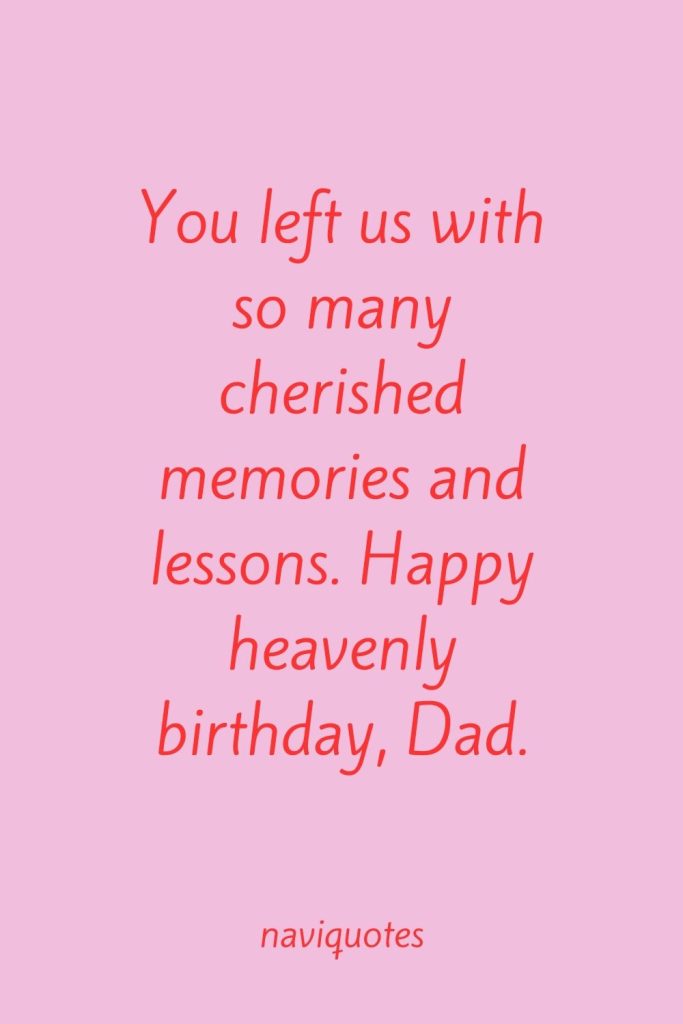 Birthday wishes for dad in heaven