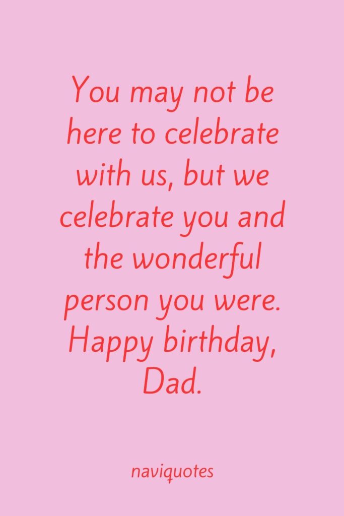 Birthday wishes for dad in heaven