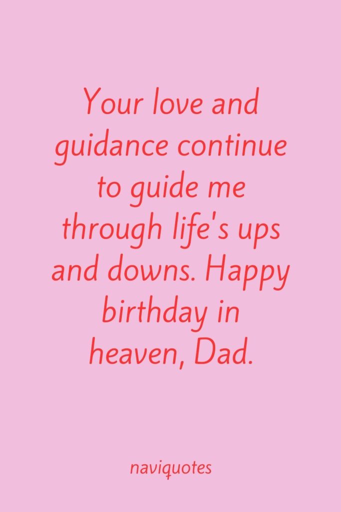 Birthday wishes for dad in heaven