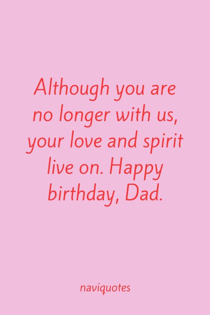 Birthday wishes for dad in heaven