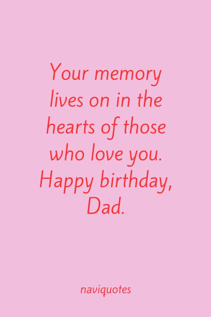 Birthday wishes for dad in heaven