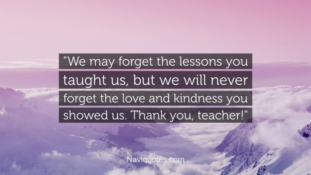 Heart Touching Quotes for Teachers