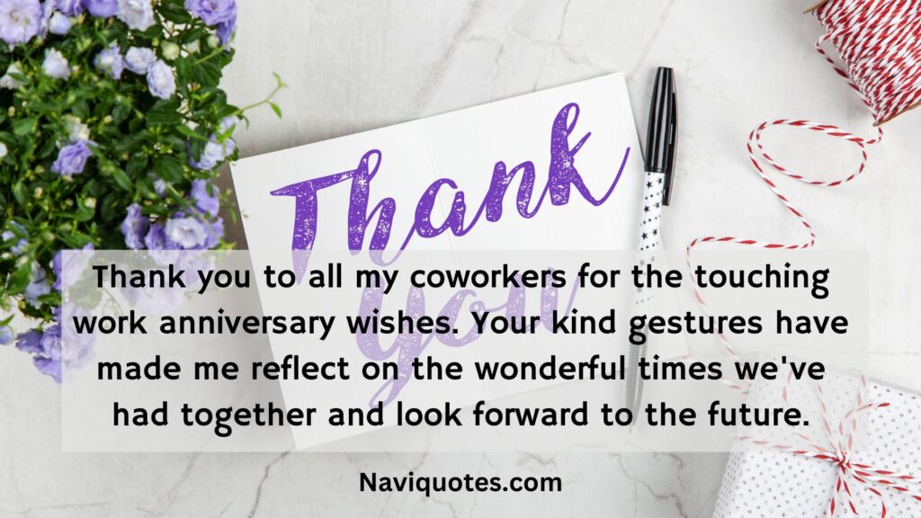 60 Thank You Message For Work Anniversary Wishes Express Your 