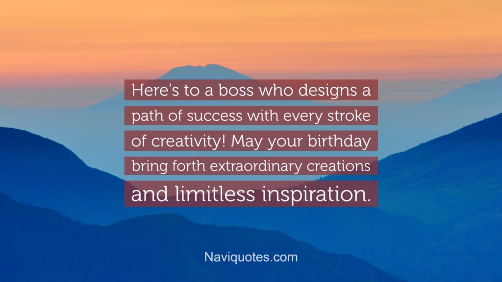 Creative Birthday Wishes for Boss 